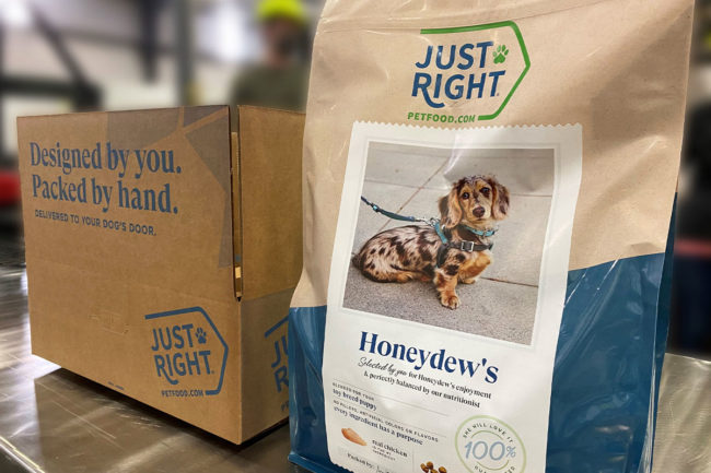 Dog owners can customize their kibble through Just Right Pet Food