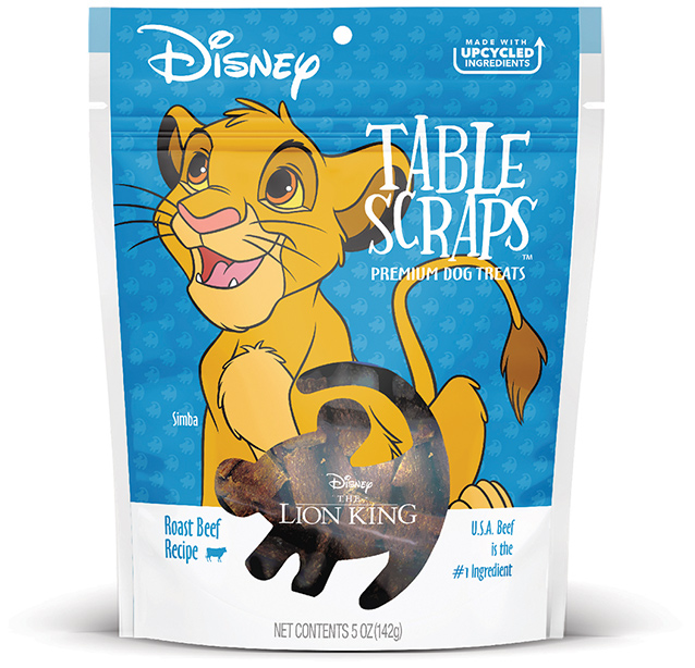 Upcycled ingredients and a meatless variety support the sustainability story behind this new Disney-branded line of dog treats.