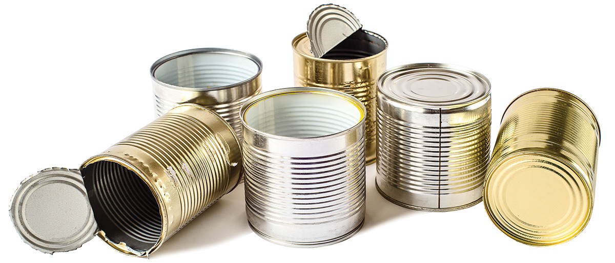 Blank cans depicting opportunity in can recycling