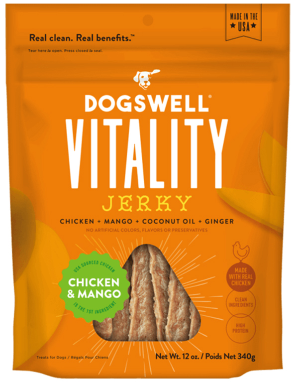 Dogswell functional Vitality Jerky is formulated with coconut oil