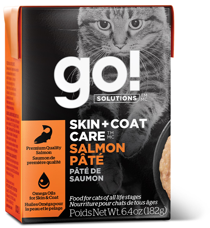 Petcurean's GO! Solutions line is formulated with Omega oils to support skin and coat health 