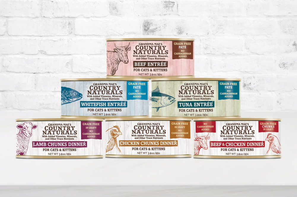 Grandma Mae's Country Naturals new canned cat food products
