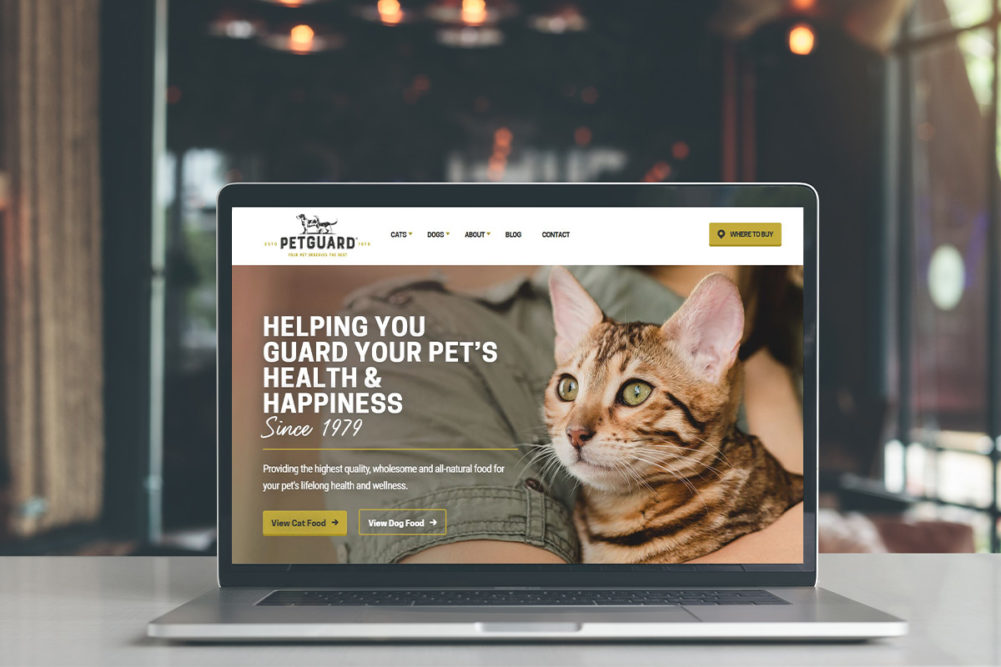 New PetGuard website solidifies modern-nostalgic rebranding