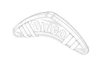 Spectrum Brands patent design for Dingo boomerang-shaped pet treat