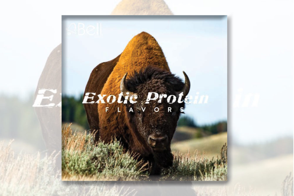 Bison with words exotic protein flavors
