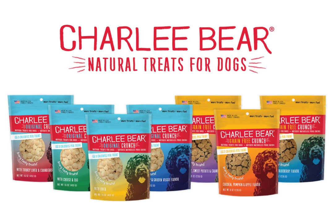 Charlee Bear new packaging for original and grain-free dog treats