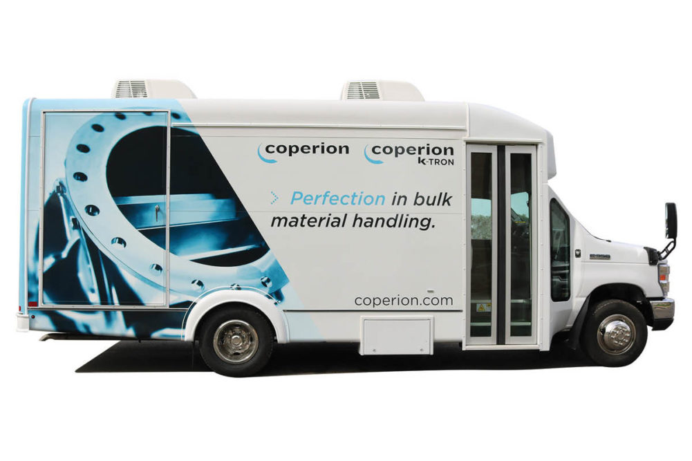 Coperion's Traveling Equipment Display (TED) vehicle