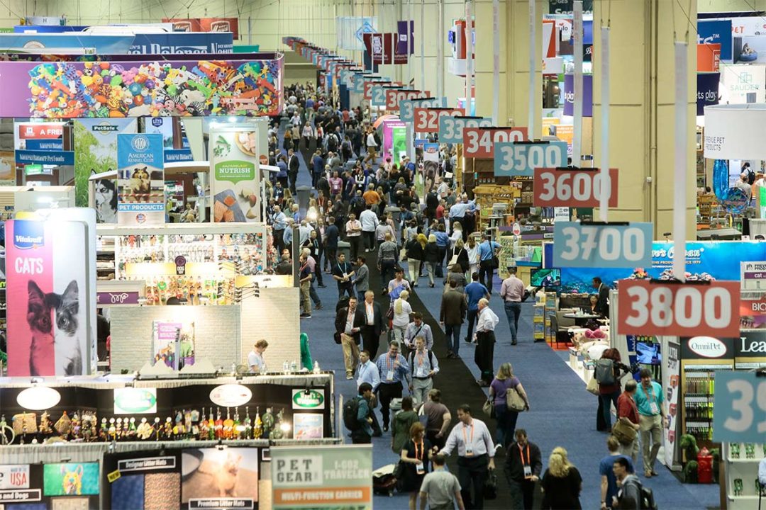 Show floor at Global Pet Expo 2019 at the Orange County Convention Center in Orlando, Florida