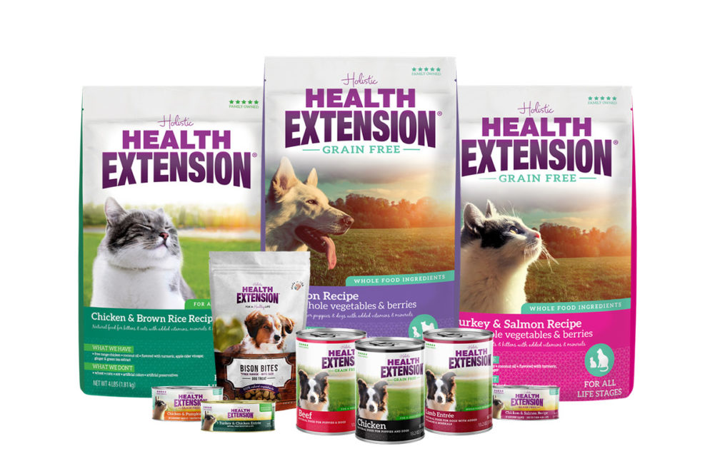 Health Extension wet and dry dog and cat food products