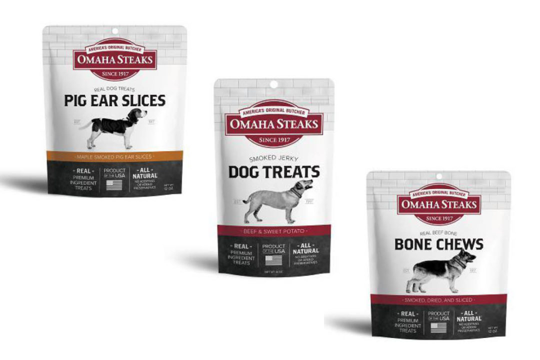 Omaha Steaks dog treat packages