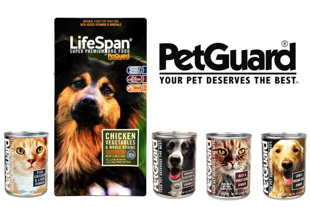 PetGuard dog and cat foods and logo