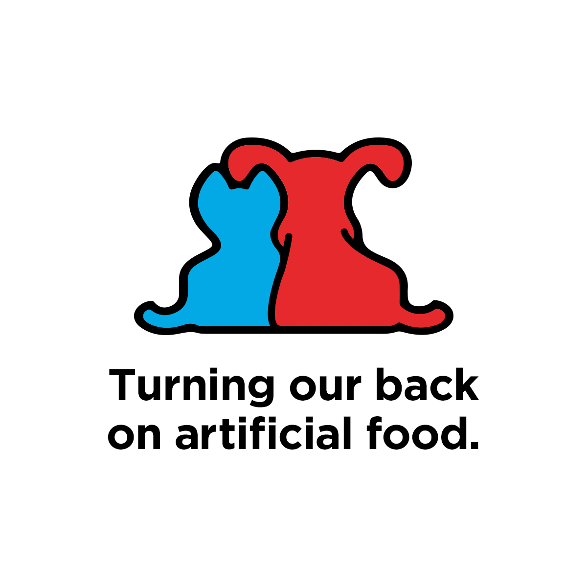 Graphic from Petco, “Turning our back on artificial food.”