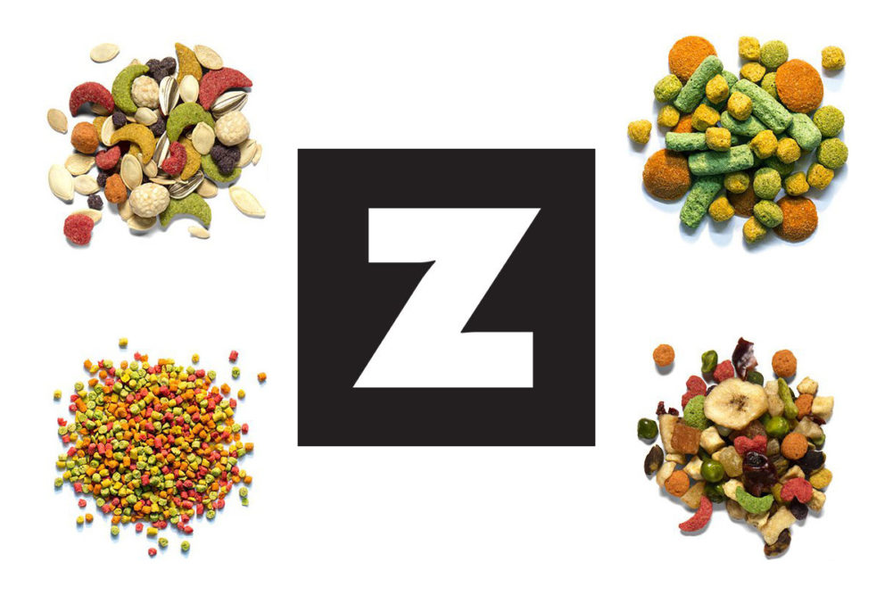 ZuPreem logo and bird feed products