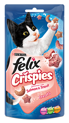 Purina Felix Crispies, Salmon & Trout, cat treats