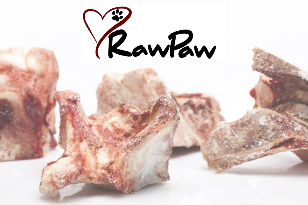 Raw meat and RawPaw Natural Foods logo