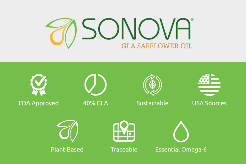 SONOVA GLA, new safflower oil ingredient key attributes