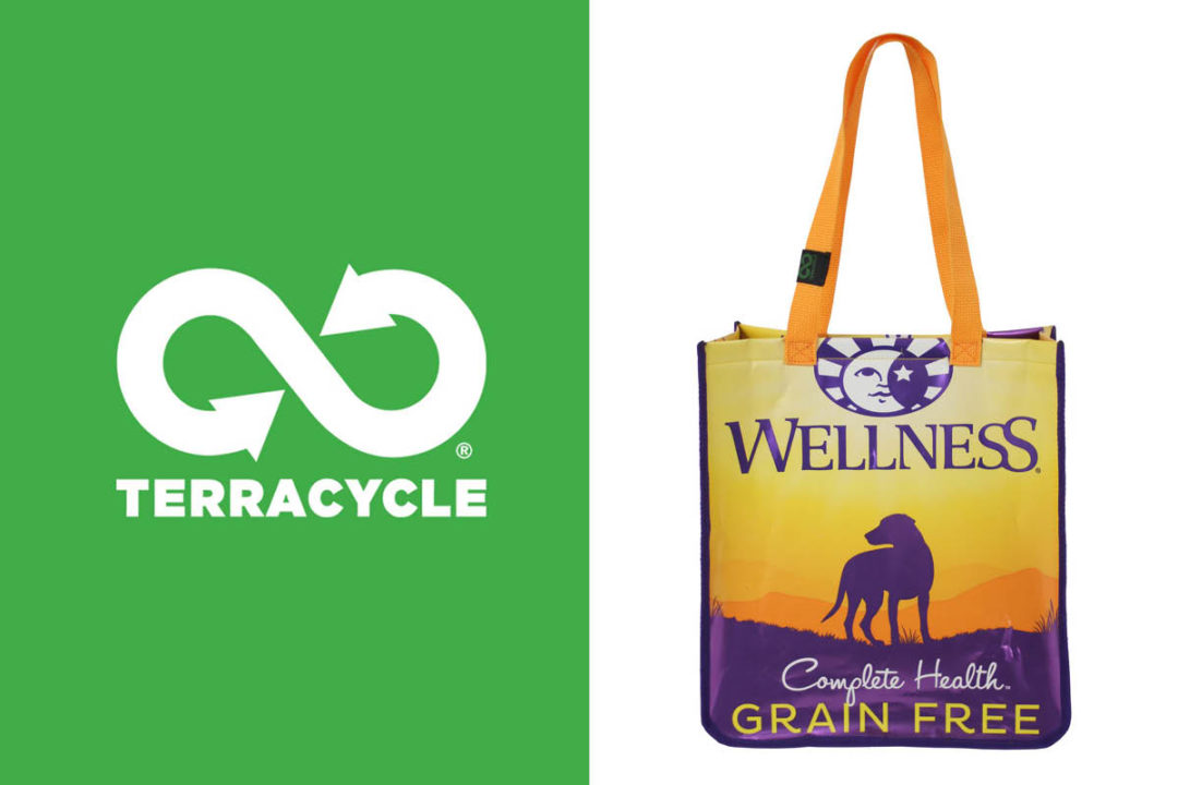 TerraCycle logo, Wellpet recycled packaging