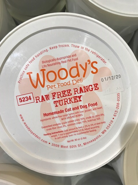 Woody's Pet Food Deli Raw Free Range Turkey